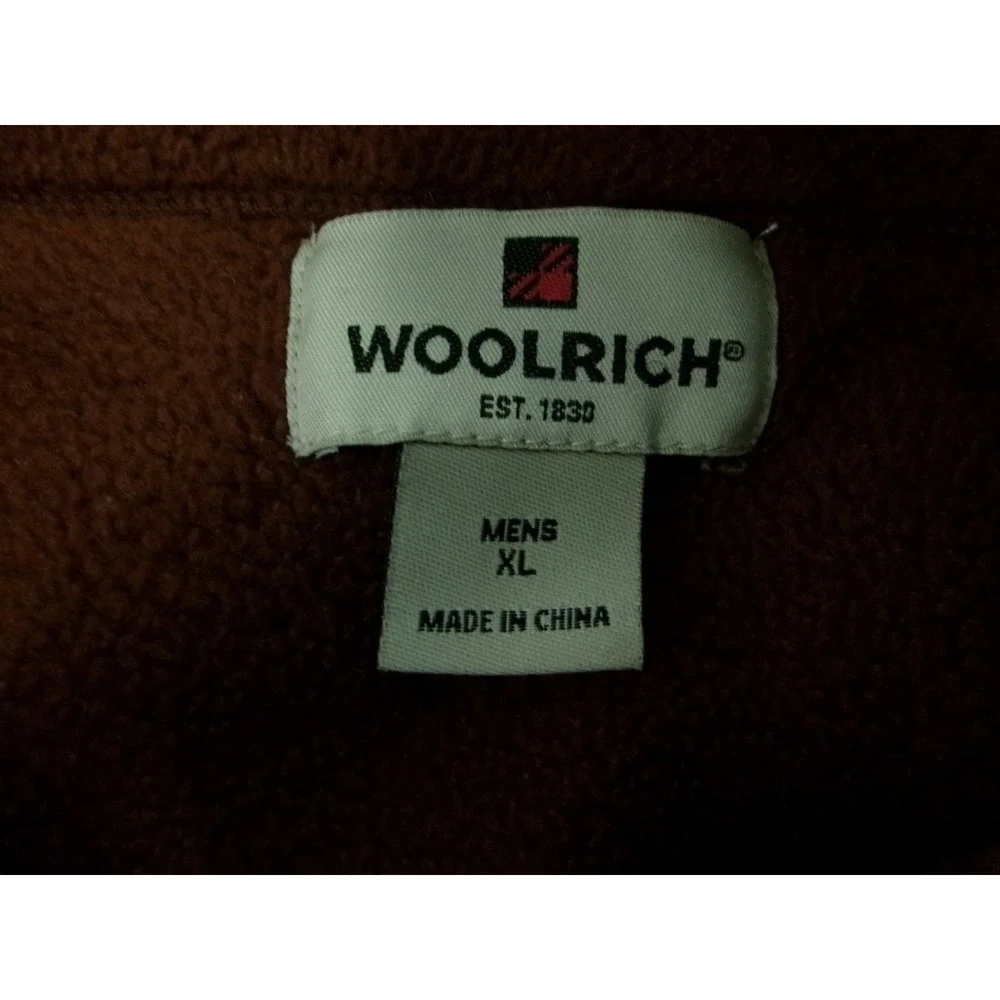Woolrich Mens XL 1/4 Zip Sweater‎ Cabernet Heather 100% Wool 9013 Mock Neck